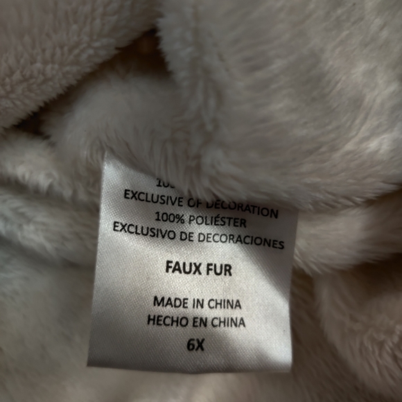 Coat - Little Girls Leopard Print Pompom Coat - Picture 8 of 9